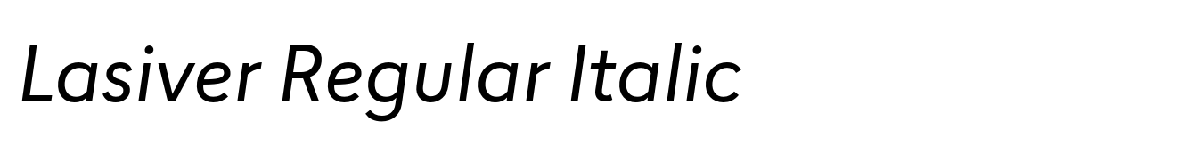 Lasiver Regular Italic